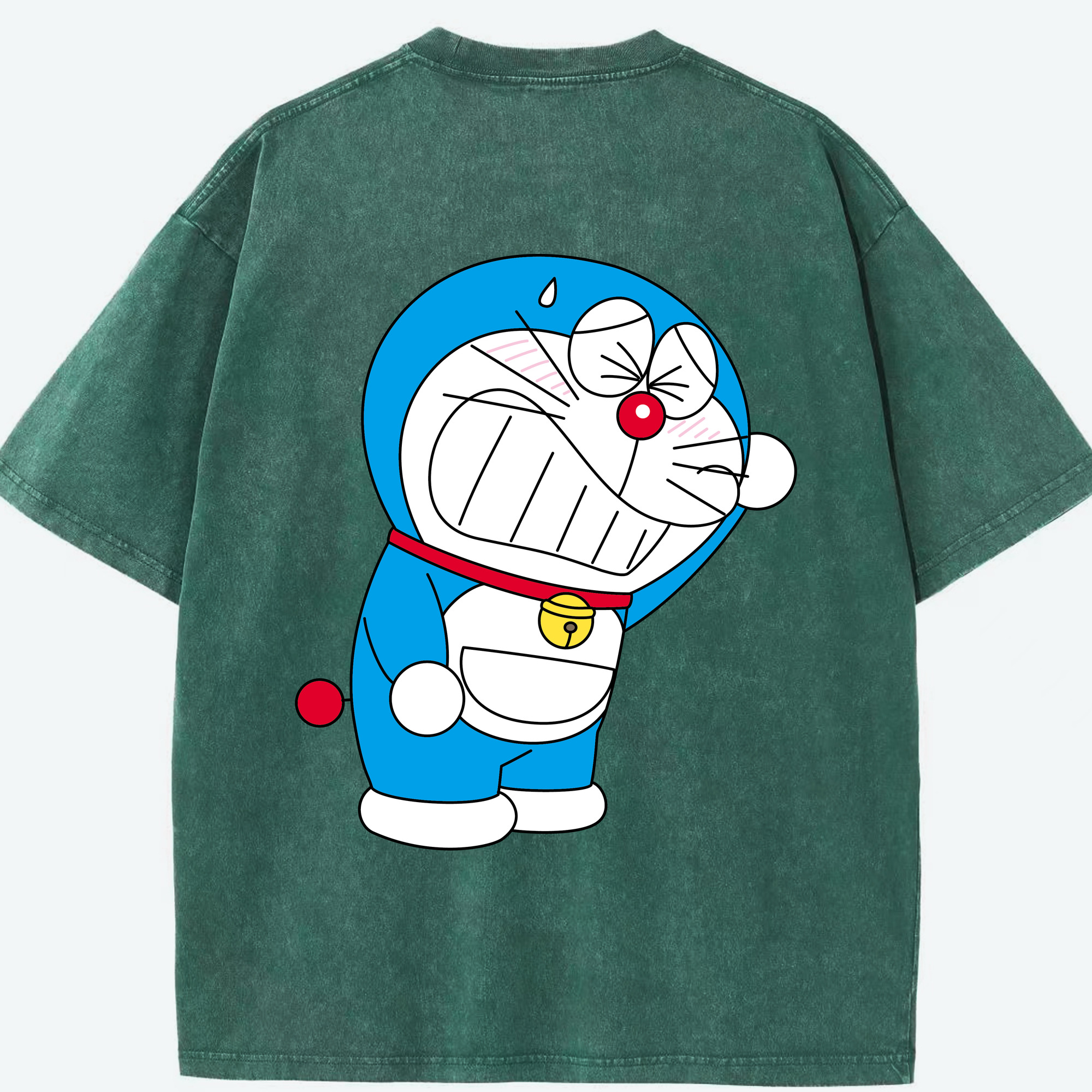 （画像用） ドラえもん Doraemon 綿100% ヴィンテージ風 半袖Tシャツ（背面プリント）